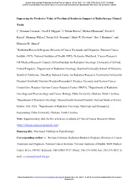 Improving the Predictive Value of Preclinical Studies in Support of Radiotherapy Clinical