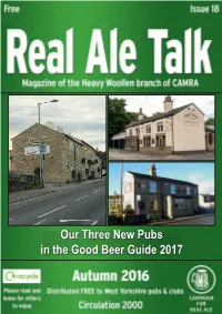 Our Three New Pubs in the Good Beer Guide 2017