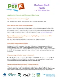 Application Process and Placement Questions