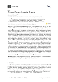 Climate Change, Security, Sensors