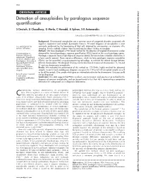 Detection of Aneuploidies by Paralogous Sequence Quantification S Deutsch, U Choudhury, G Merla, C Howald, a Sylvan, S E Antonarakis