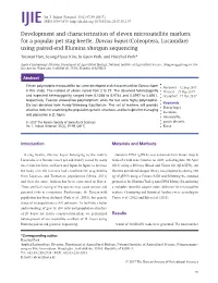 Development and Characterization of Eleven Microsatellite Markers for A