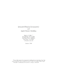Integrated Regional Econometric and Input-Output Modeling