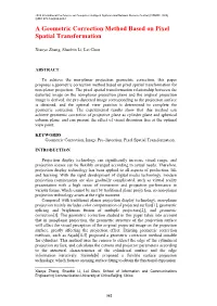 A Geometric Correction Method Based on Pixel Spatial Transformation