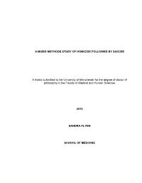 A Mixed Methods Study of Homicide Followed by Suicide