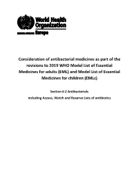 Consideration of Antibacterial Medicines As Part Of
