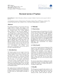 Resonant Moons of Neptune