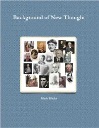 Background of New Thought