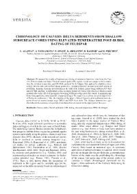Chronology of Cauvery Delta Sediments from Shallow Subsurface Cores Using Elevated-Temperature Post-Ir Irsl Dating of Feldspar