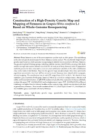 Construction of a High-Density Genetic Map and Mapping of Firmness in Grapes (Vitis Vinifera L.) Based on Whole-Genome Resequencing