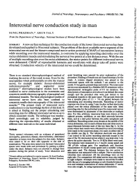Intercostal Nerve Conduction Study in Man