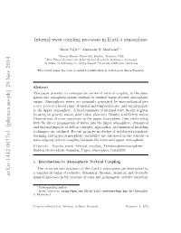 Internal Wave Coupling Processes in Earth's Atmosphere