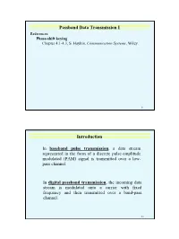 Passband Data Transmission I Introduction in Digital Passband