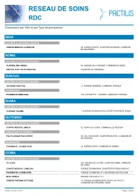 Reseau De Soins Rdc
