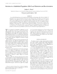 Selection in a Subdivided Population with Local Extinction and Recolonization