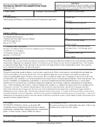 TECHNICAL REPORT DOCUMENTATION PAGE Formats