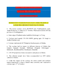 Cyclone Hudhud–Update
