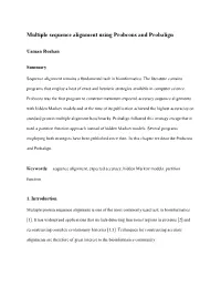Multiple Sequence Alignment Using Probcons and Probalign