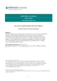The Arm's Length Principle and Tacit Collusion*