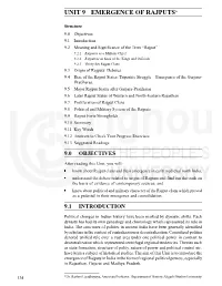 Unit 9 Emergence of Rajputs*
