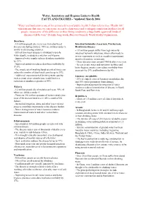 WHO Water, Sanitation and Hygiene Links to Health: Facts and Figures