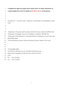 A Biophysical Approach Using Water Deficit Factor for Daily Estimations Of