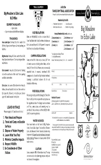 Big Meadow to Echo Lake Please Fill out This Form and Send It to the Address Below