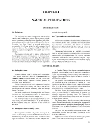 Chapter 4 Nautical Publications