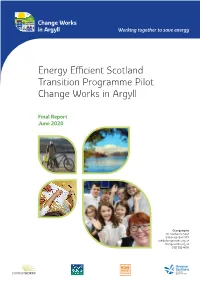 Energy Efficient Scotland Transition Programme Pilot Change Works in Argyll