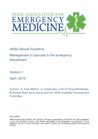 IAEM Syncope