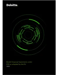 Model Financial Statements Under IFRS As Adopted by the EU 2020
