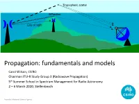 Propagation: Fundamentals and Models