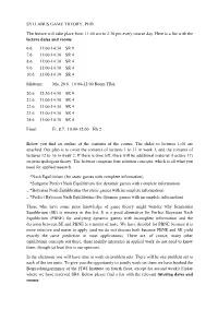 Syllabus Game Thoery