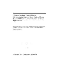 Towards Optimal Compression of Meteorological Data: a Case Study of Using Interval-Motivated Overestimators in Global Optimization