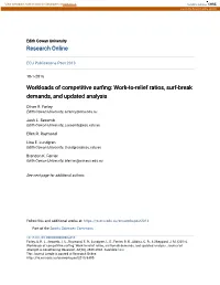 Workloads of Competitive Surfing: Ork-Tw O-Relief Ratios, Surf-Break Demands, and Updated Analysis