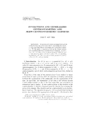 Involutions and Generalized Centrosymmetric and Skew-Centrosymmetric Matrices