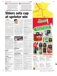 Shiers Sets Cap at Sprinter