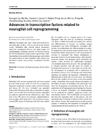 Advances in Transcription Factors Related to Neuroglial Cell Reprogramming