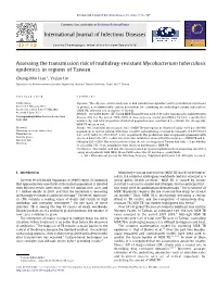 Assessing the Transmission Risk of Multidrug-Resistant Mycobacterium Tuberculosis