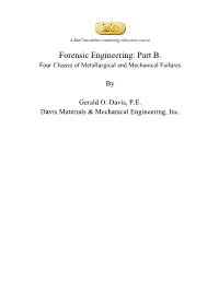 Forensic Engineering: Part B
