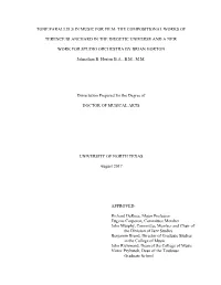 Tone Parallels in Music for Film: the Compositional Works of Terence Blanchard in the Diegetic Universe and a New Work for Studio Orchestra By