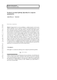 Arxiv:1912.02039V3 [Math.OC] 2 Oct 2020 P1-1.1-PD-2019-1123, Within PNCDI III
