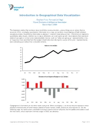Introduction to Geographical Data Visualization