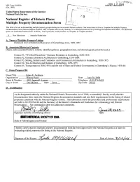 National Register of Historic Places Multiple Property Documentation Form