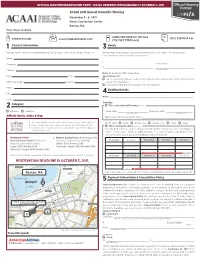 Official Hotel Reservation Form for ACAAI 2011 Annual Scientific