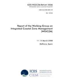 Report of the Working Group on Integrated Coastal Zone Management (WGICZM)