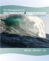 The Management of Technology and Innovation: a Strategic Approach