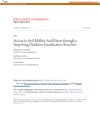 Access to Aryl Mellitic Acid Esters Through a Surprising Oxidative Esterification Reaction Margarita R