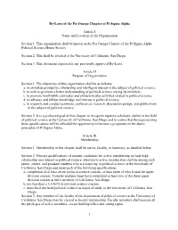 By-Laws of the Psi Omega Chapter of Pi Sigma Alpha Article I Name And