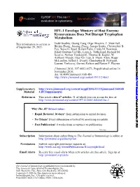 HIV-1 Envelope Mimicry of Host Enzyme Kynureninase Does Not Disrupt Tryptophan Metabolism